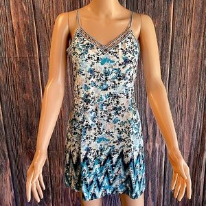 Aeropostale NWT size small petite blue & white floral sun dress